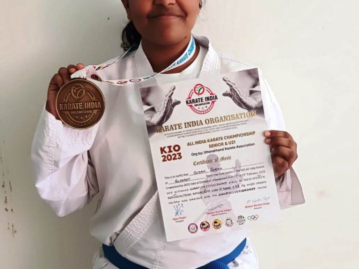 MSU student won silver medal in National Karate tournament held at Dehradun